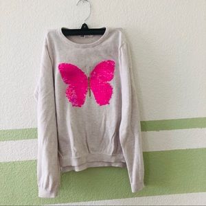 Multi color butterfly sweater
